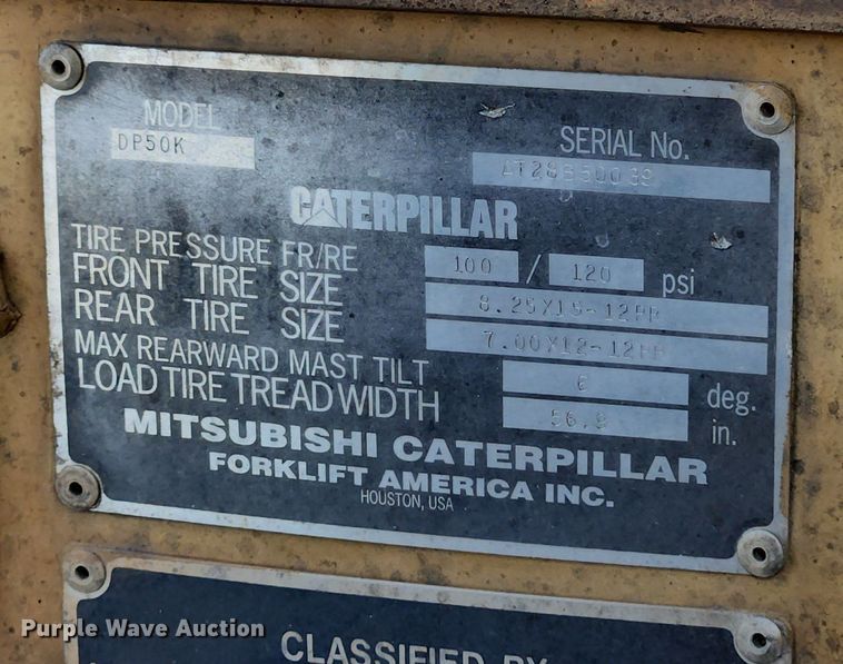 image for item LX9695 Caterpillar DP50K  forklift
