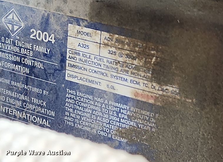 image for item LX9722 2004 Ford F450 Super Duty XL  dump truck