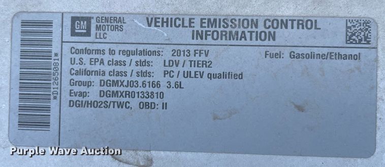 image for item MS9557 2013 Chevrolet Impala