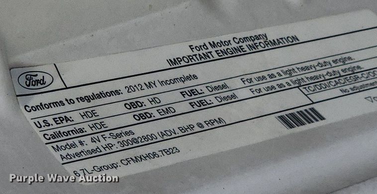 image for item MW9728 2012 Ford F550 Super Duty XL  Crew Cab utility / service truck