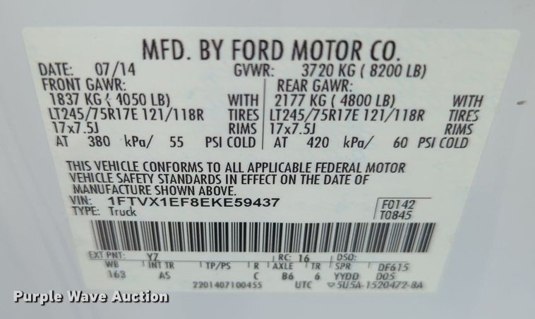 image for item MX9317 2014 Ford F150  SuperCab pickup truck