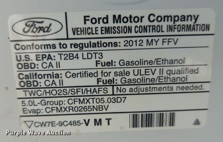 image for item MX9322 2012 Ford F150  SuperCab pickup truck