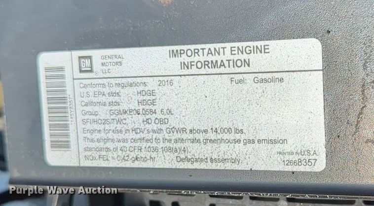 image for item MX9323 2016 Isuzu NPR HD  landscaping truck