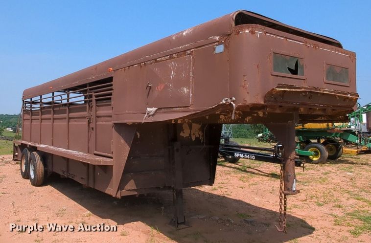 image for item MY9325 Shop built  livestock trailer