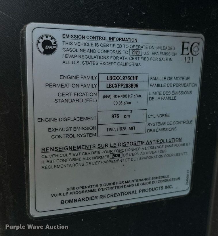 image for item OG9043 2020 Can-Am Defender Limited  utility vehicle