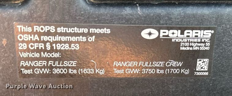 image for item OG9045 2020 Polaris Ranger XP 1000  utility vehicle