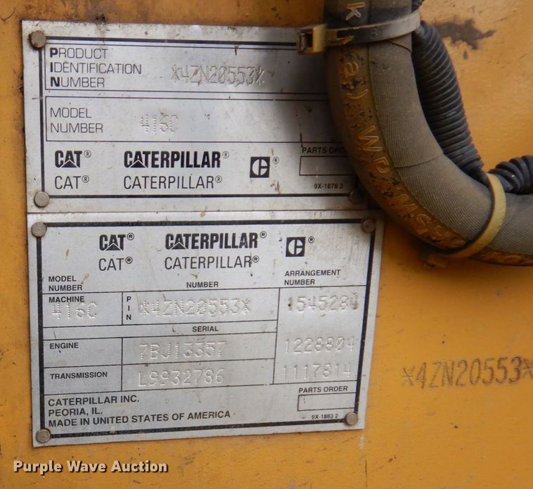 image for item AF9671 2000 Caterpillar 416C  backhoe