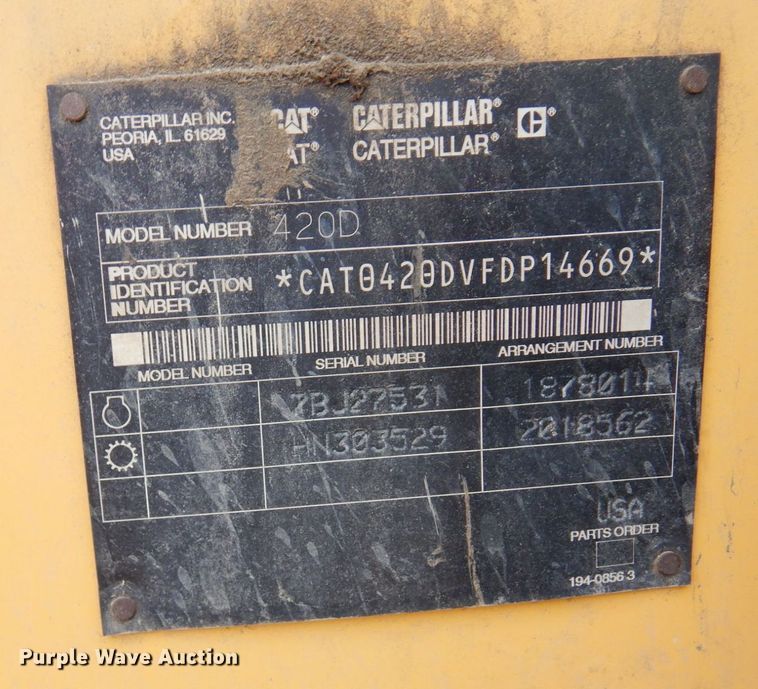 image for item AF9673 2003 Caterpillar 420D  backhoe