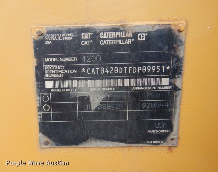 image for item AF9674 2003 Caterpillar 420D  backhoe