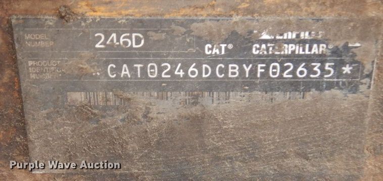 image for item AF9675 2016 Caterpillar 246D  skid steer loader