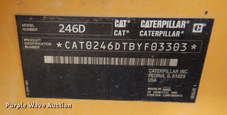 image for item AF9676 2017 Caterpillar 246D  skid steer loader