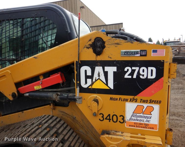 image for item AF9677 2017 Caterpillar 279D  tracked skid steer loader