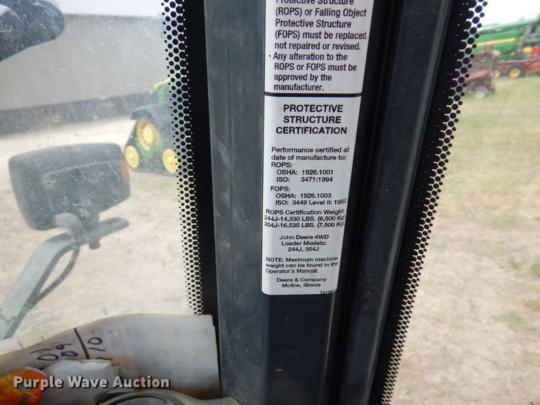 image for item AF9680 2006 John Deere 244J  wheel loader