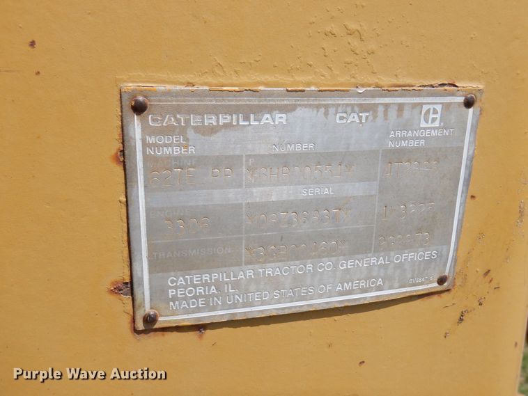 image for item AF9684 1987 Caterpillar 627E  conventional scraper