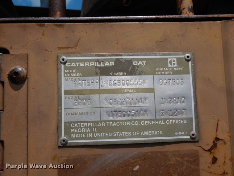 image for item AF9684 1987 Caterpillar 627E  conventional scraper