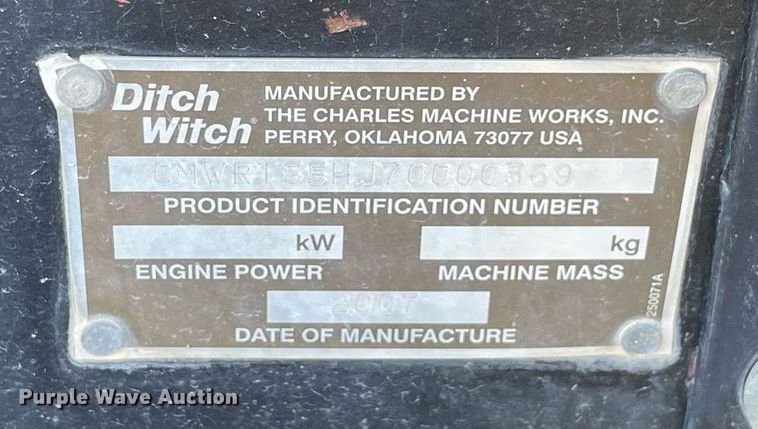 image for item DL3771 2007 Ditch Witch RT55  rock saw