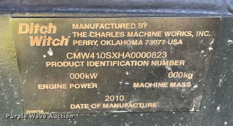 image for item DL3773 2010 Ditch Witch 410SX  cable plow