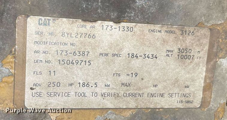 image for item DL3778 2000 GMC C8500  reel truck