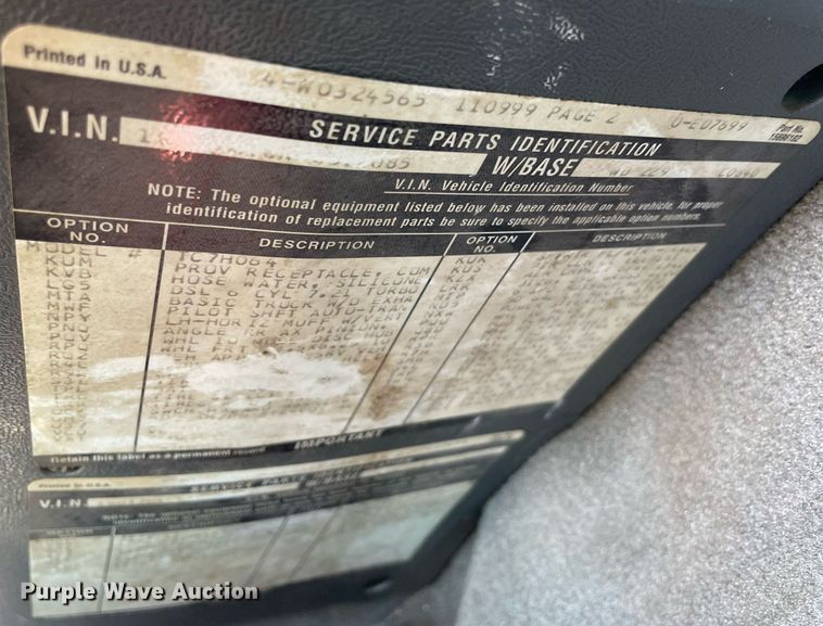 image for item DL3778 2000 GMC C8500  reel truck