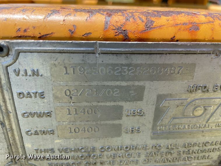 image for item DL3779 2002 TSE T30/36VGRC  reel trailer