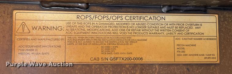 image for item DL3781 Fecon FTX200T5-24SST  mulcher