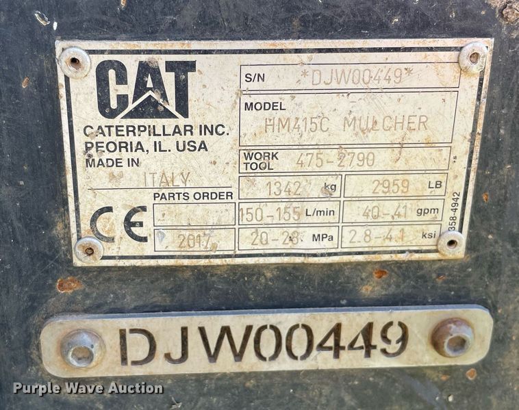 image for item DL3783 2017 Caterpillar 299D2XHP  tracked skid steer loader