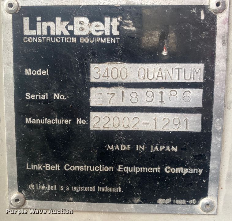 image for item DL7141 1998 Link-Belt 3400 Quantum  excavator