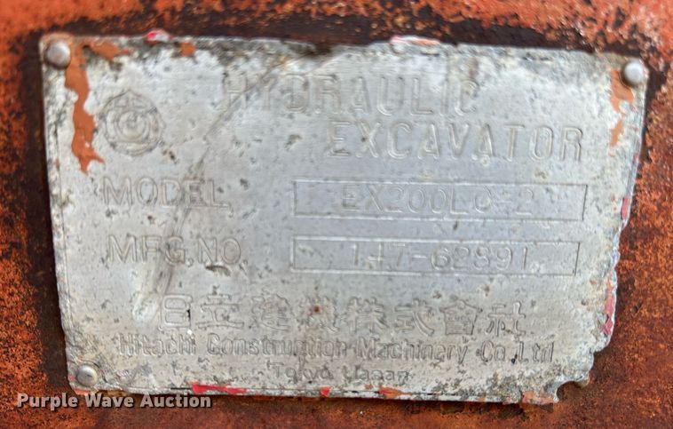 image for item DN3017 1991 Hitachi EX200LC-2  excavator