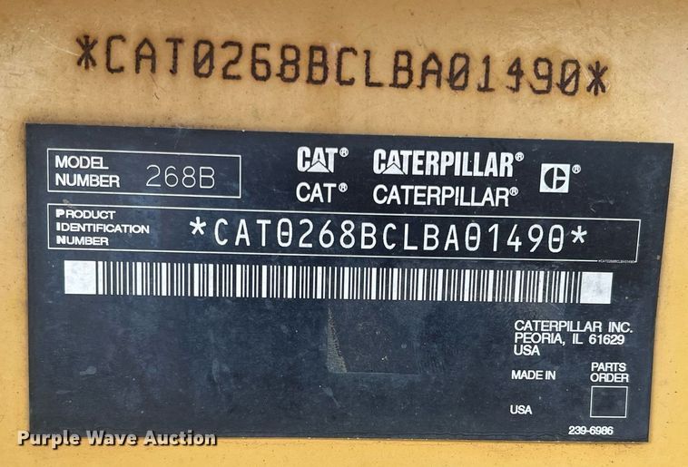 image for item DN3027 2006 Caterpillar 268B  tracked skid steer loader