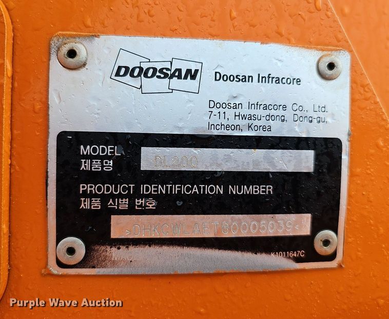 image for item DO2730 Doosan DL200  wheel loader