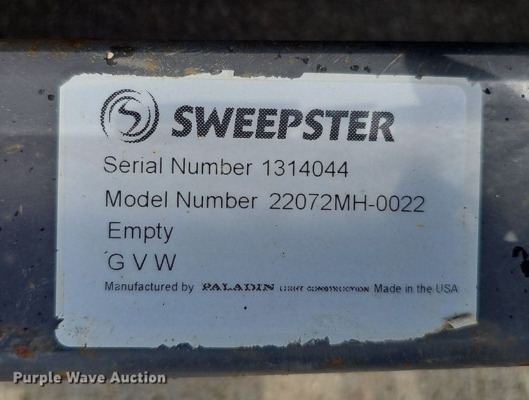 image for item DO2750 Paladin Sweepster 22072MH-0022  skid steer broom
