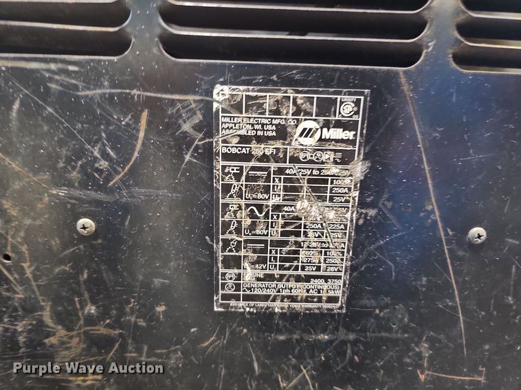 image for item DO2762 Miller Bobcat 250 EFI  welder/generator