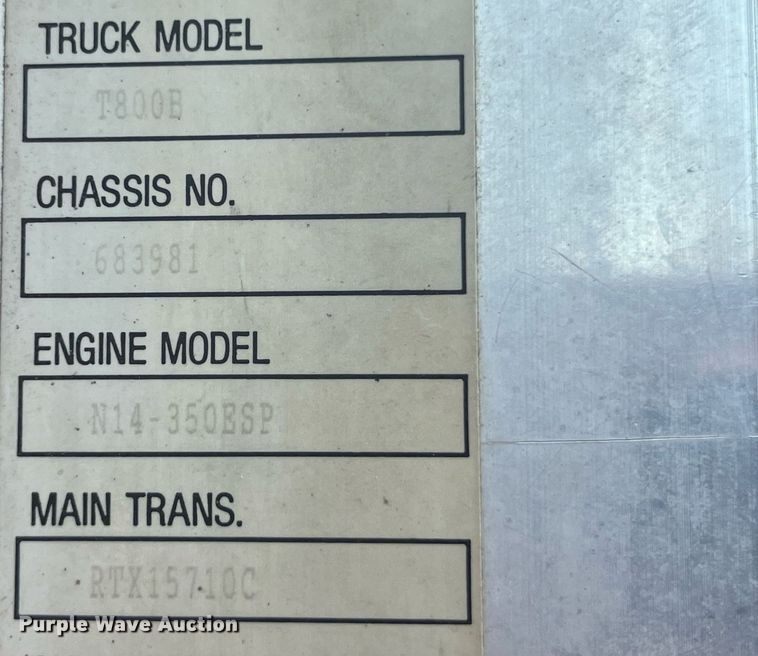 image for item DP0501 1996 Kenworth T800B  dump truck