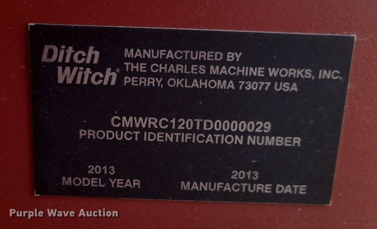 image for item DP5171 2012 Ditch Witch RT120 Quad  vibratory cable plow