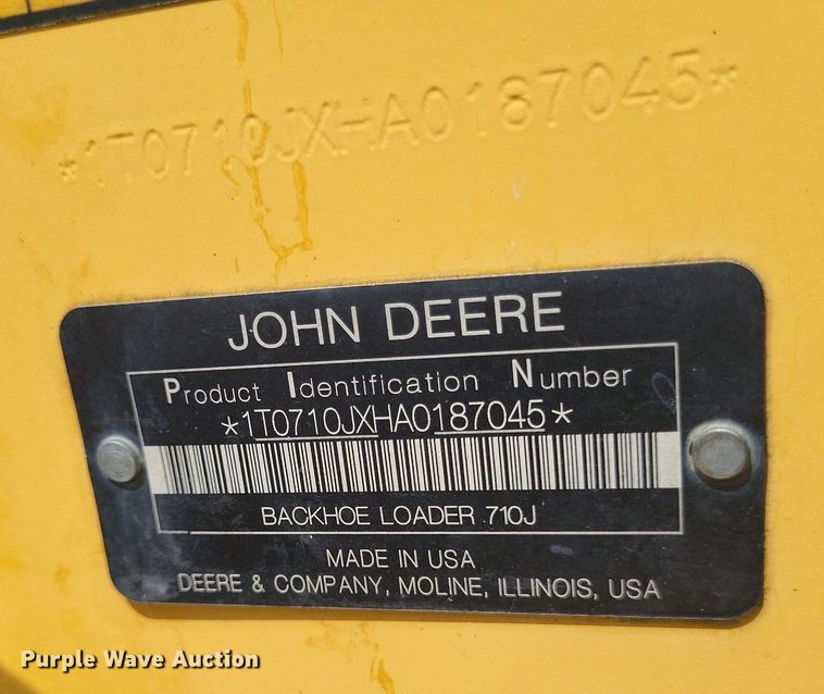 image for item DP5177 2010 John Deere 710J  backhoe