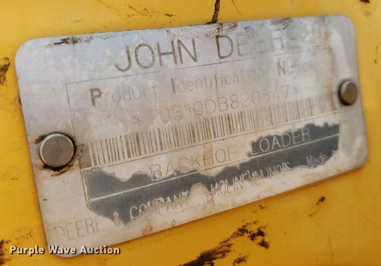 image for item DP8013 1996 John Deere 310D  backhoe