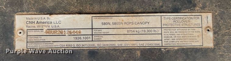 image for item DQ2074 2014 Case 580N  backhoe