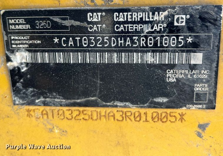 image for item DQ2076 2008 Caterpillar 325D L  excavator