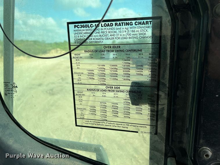 image for item DQ2077 2012 Komatsu PC360LC-10  excavator