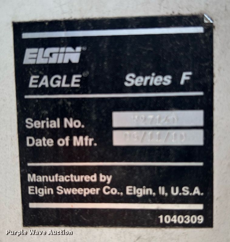 image for item DQ2078 2010 Elgin Eagle  street sweeper truck