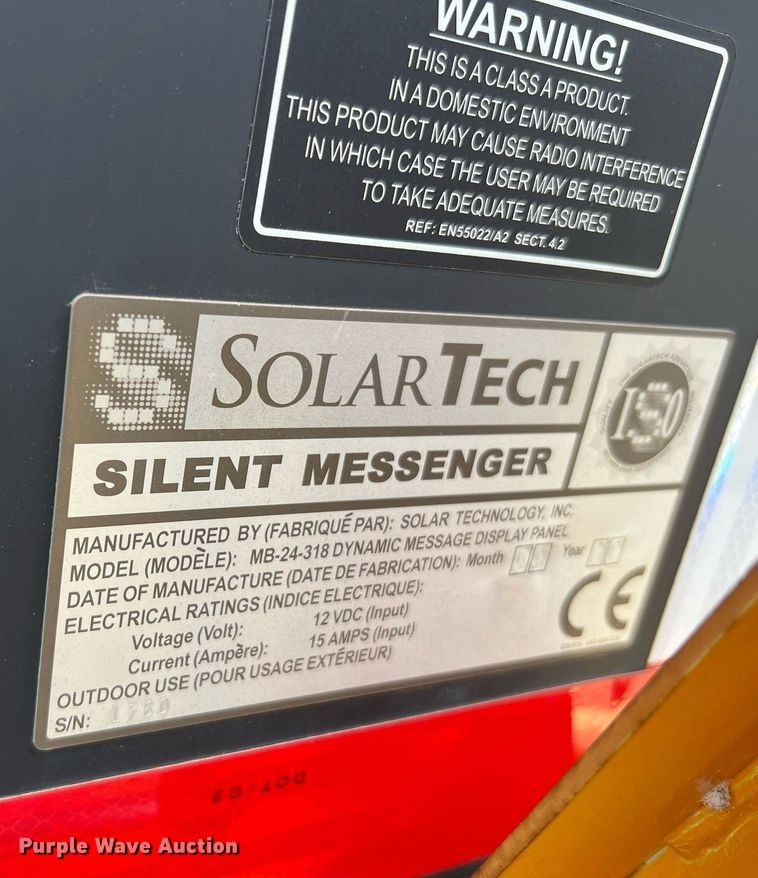 image for item DQ2090 2010 Solartech Silent Messenger  message board trailer