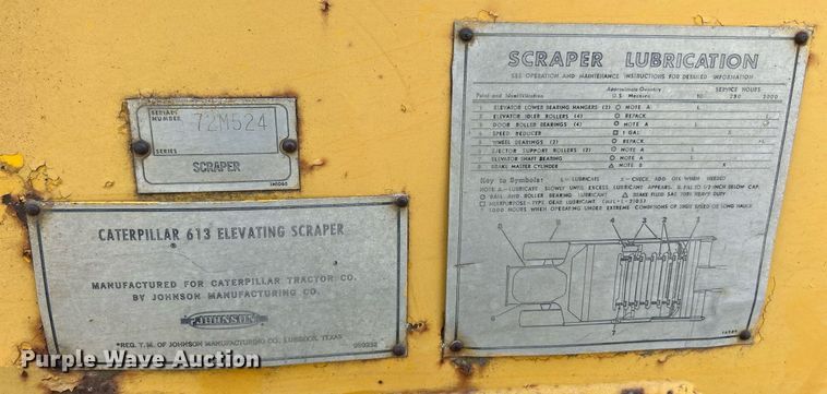 image for item DR4690 1970 Caterpillar 613  elevating scraper