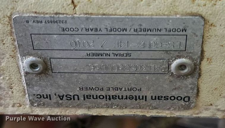 image for item DS6446 2010 Ingersoll Rand  light plant