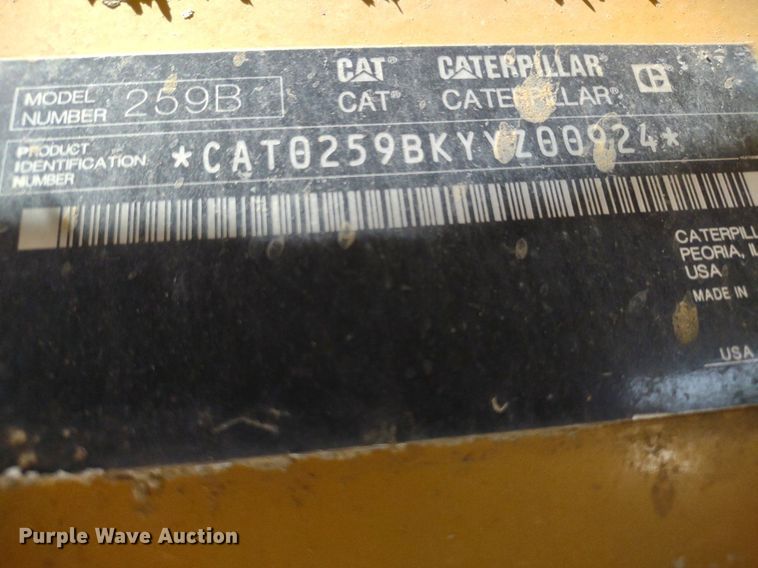 image for item DS6462 2011 Caterpillar 259B3  tracked skid steer loader