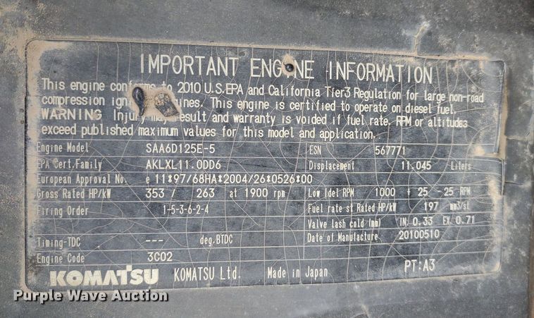 image for item DS6464 2011 Komatsu PC450LC-8  excavator