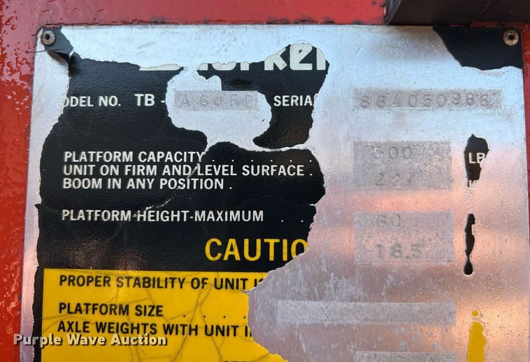 image for item II9134 Snorkelift TB-A60RD  boom lift