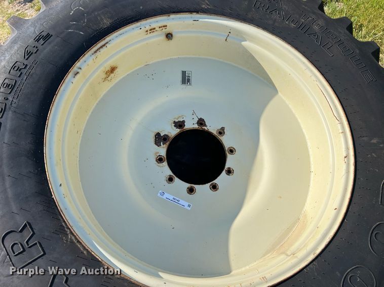 image for item II9140 (2) Goodyear Dyna Torque Radial 20.8R42 tires and wheels