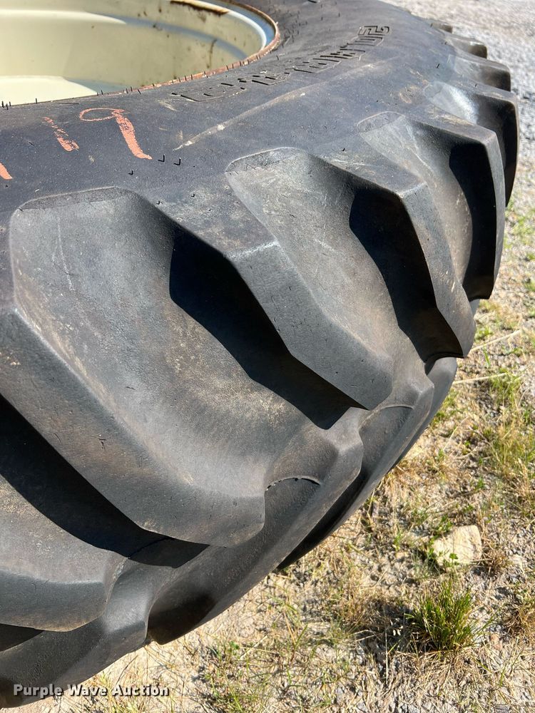 image for item II9140 (2) Goodyear Dyna Torque Radial 20.8R42 tires and wheels