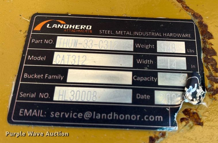 image for item II9186 Landhero CAT312  excavator thumb