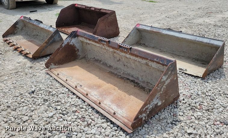image for item JO9180 (4) skid steer buckets